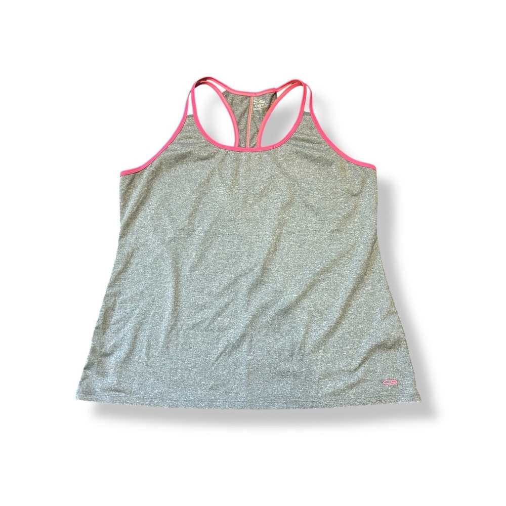 [C9 by Champion] Gray Racerback Tank Pink Accents